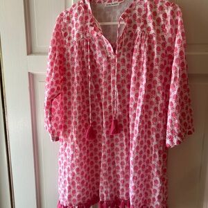 Roller Rabbit Pink and White Floral Top
